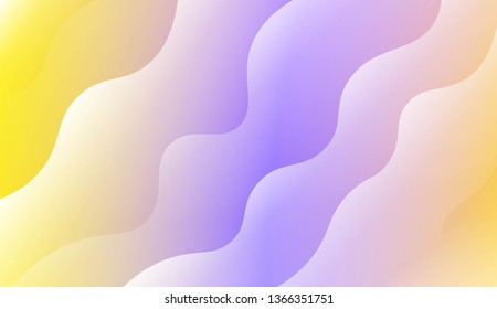 Modern Shiny Waves. For Your Design Ad, Banner, Cover Page. Vector Illustration with Color Gradient