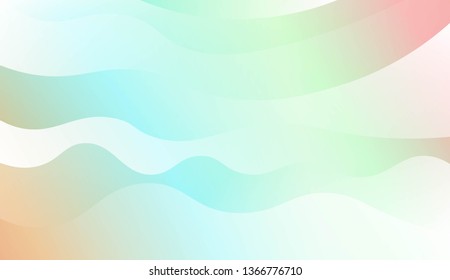 Modern Shiny Waves. For Your Design Ad, Banner, Cover Page. Vector Illustration with Color Gradient