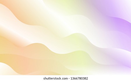 Modern Shiny Waves. For Your Design Ad, Banner, Cover Page. Vector Illustration with Color Gradient