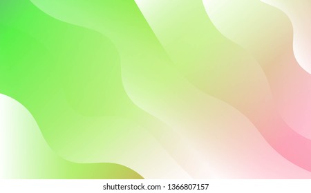Modern Shiny Waves. For Your Design Ad, Banner, Cover Page. Vector Illustration with Color Gradient