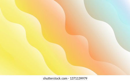 Modern Shiny Waves. For Your Design Ad, Banner, Cover Page. Vector Illustration with Color Gradient