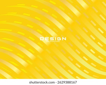 Modern shiny yellow technology curved lines pattern background.
