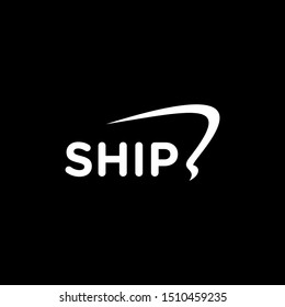 modern ship, boat, sail logo design