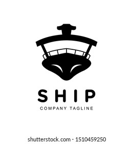 modern ship, boat, sail logo design