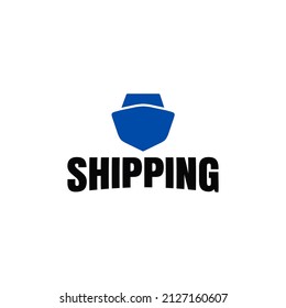 Diseño moderno del logotipo del barco. Plantilla de logotipo de navegación