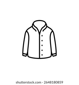 Modern Shirt Illustration With Buttoned Front On Transparent Backdrop