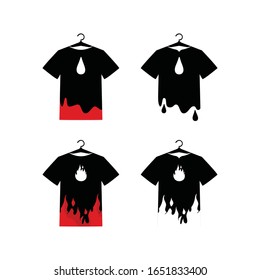 Modern shirt logo. Editable EPS file vector. Icon for clothing fashion wear, jacket, young apparel style, product supply, sablon or screen printing. Apply to web site, mobile phone app, wall art decor