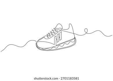 Modern shoe drawing in