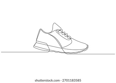 Modern shoe drawing in