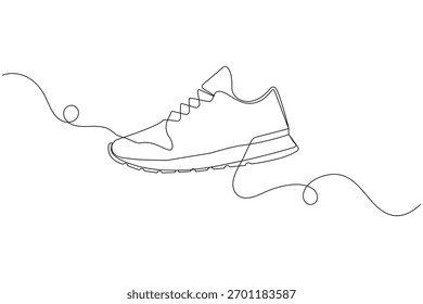 Modern shoe drawing in