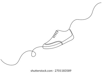 Modern shoe drawing in