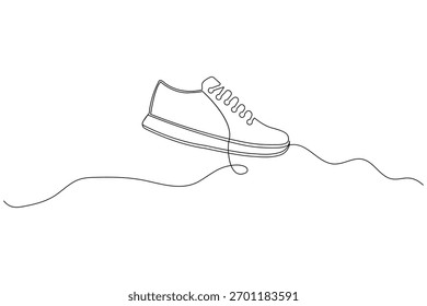 Modern shoe drawing in