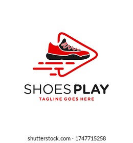 modern shoe game logo design