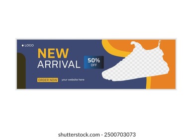 Modern Shoes Web Banner Template and unique Design