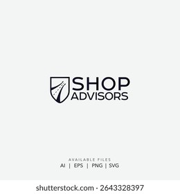 Modern Shop Advisors Logo, Professional Advisory and Consulting Logo, Minimalist Business Advisor Logo 