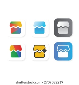 Logotipo do aplicativo de compras moderno simbolizando conveniência, comércio e compras digitais.