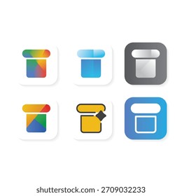 Logotipo moderno del App de compras que simboliza la conveniencia, el comercio y las compras digitales.