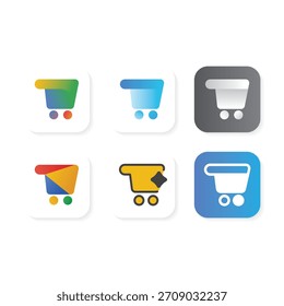Modern shopping app logo symbolizing convenience, commerce, and digital purchasing.