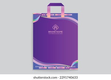 Modern shopping bag design professional style