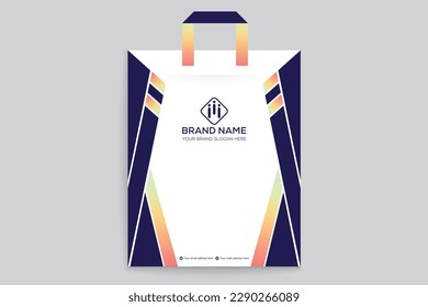 Modern shopping bag design template