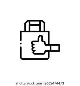 Moderne Einkaufstasche Design Vektor perfekt für Einzelhandel Verpackungen und kommerzielle Branding-Grafiken
