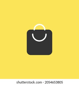 Modern shopping bag flat icon in trendy flat style isolated on background. Clock icon page symbol for your website design Clock icon logo, app, UI.
