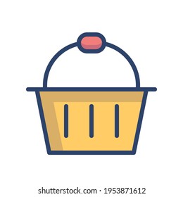 Modern shopping basket icon illustration