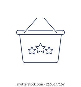 Modern shopping cart icon vector