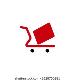 Modern Shopping cart trolley vector logo design