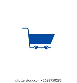 Modern Shopping cart trolley vector logo design
