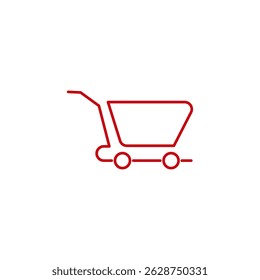 Modern Shopping cart trolley vector logo design