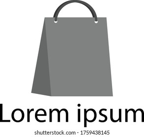 Modern shopping logo design vector stock