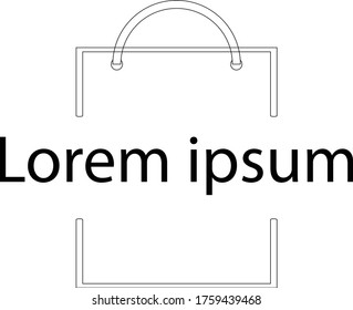 Modern shopping logo design vector stock