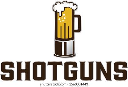 Modern Shotgun Bar Logo Design