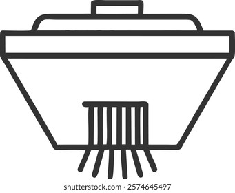 Modern Shredder Icon Representing Document Disposal, Perfect for Secure Business Workflow Designs