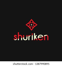 modern shuriken logo design vector