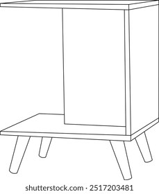 Arte de línea de mesa lateral moderno