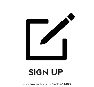 Modern sign up icon vector isolated