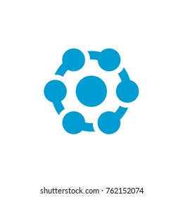 Modern sign molecule unique style logo illustration for your business