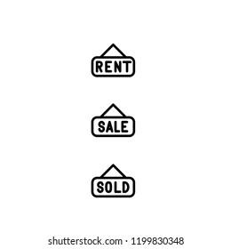 Modern signboard icon