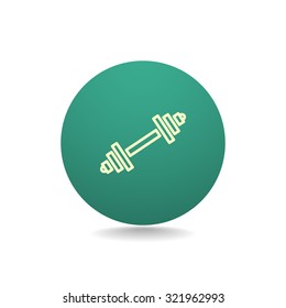 modern silhouette icon barbell