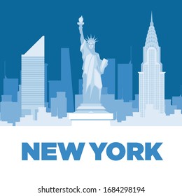 Moderne Silhouette der New Yorker Skyline