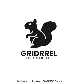 Modern Silhouette Eichhörnchen Logo Design