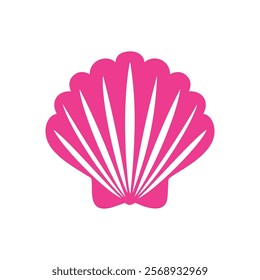 Modern silhouette vector illustration of a seashell