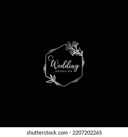 Modern silhouette WEDDING OPERATION logo design