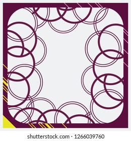 Modern silk scarf with circles pattern
