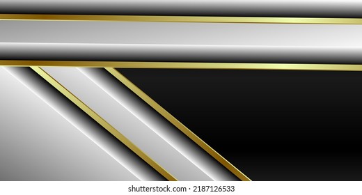 Modern silver black and gold background