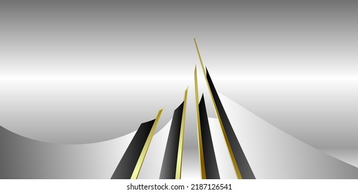 Fondo negro y dorado plateado moderno