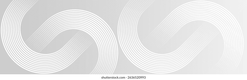 Modern silver colour abstract gradient background with geometric rounded lines design background. High quality Dynamic sticks effect composition. Futuristic technology consept - Luxury graphic.
