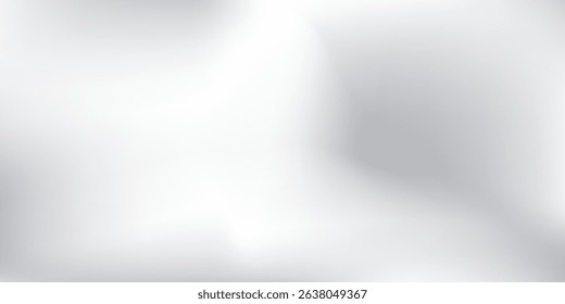 Modern silver foil abstract background with metal mirror texture. Chrome gradient surface with light like could modern simple abstract